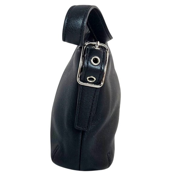 Vintage Y2K Coach Legacy Mini Dufflette Black Leather  Metal Hangtag Signature - Picture 8 of 11